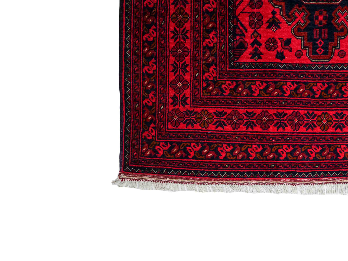 Feiner, handgeknüpfter Khal Mohammadi Orientteppich aus Wolle von Khademi. Größe: 290 x 197 cm. Farbe: Rot, blau. Verkauf durch JUPITER Intl.