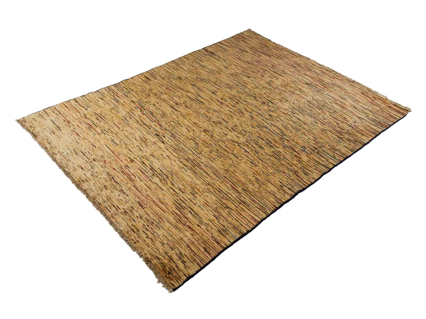 Handgeknüpfter, afghanischer, moderner Design Ziegler Orientteppich aus Wolle von Khademi. Größe: 201 x 144 cm. Farbe: Beige. Verkauf durch JUPITER Intl.