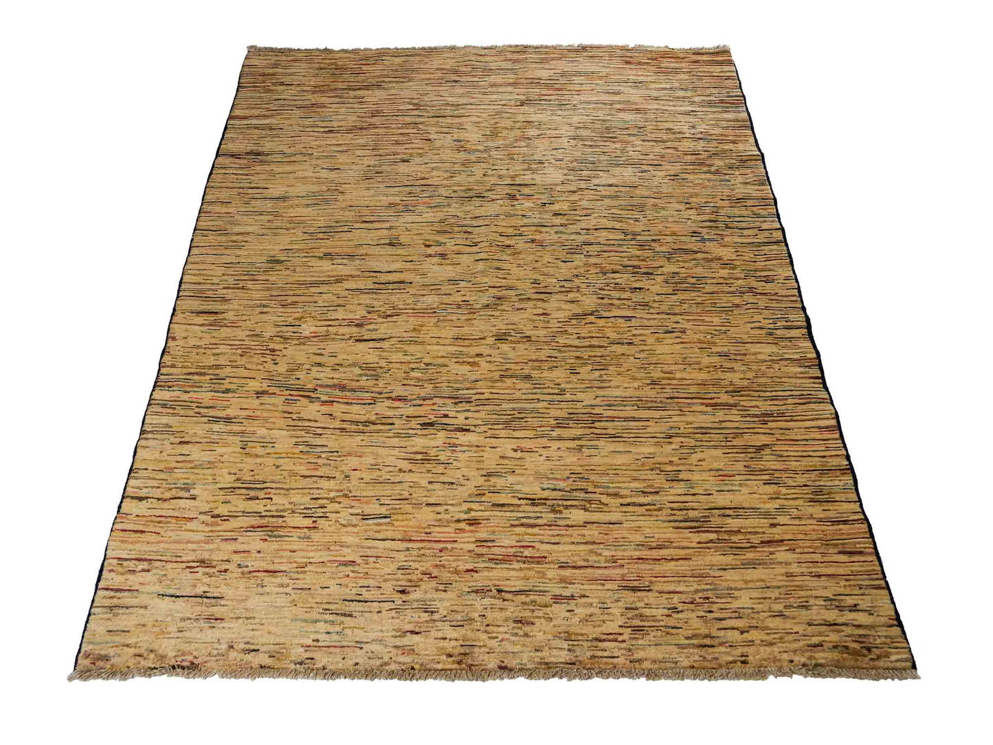 Handgeknüpfter, afghanischer, moderner Design Ziegler Orientteppich aus Wolle von Khademi. Größe: 201 x 144 cm. Farbe: Beige. Verkauf durch JUPITER Intl.