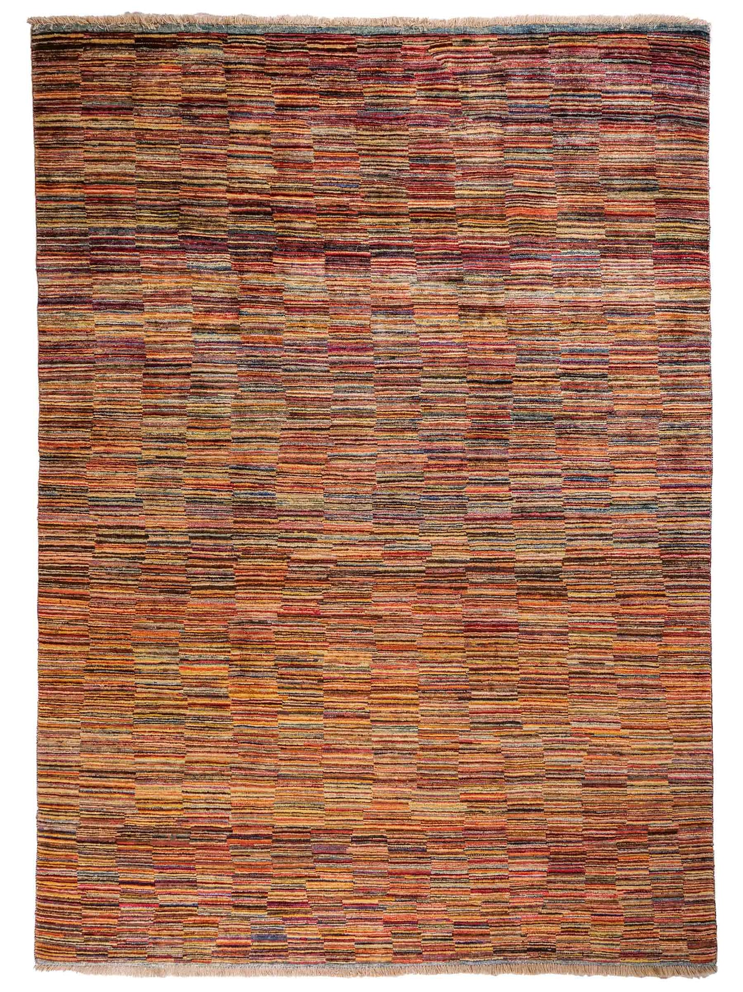 Handgeknüpfter, afghanischer, moderner Design Ziegler Orientteppich aus Wolle von Khademi. Größe: 259 x 181 cm. Farbe: Beige, bunt. Verkauf durch JUPITER Intl.