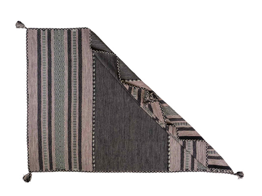 Handgewebter, moderner Indo Kelim Orientteppich von Khademi aus Baumwolle, navy. Geometrisches Design. Von Hand gewebt in Indien. Größe: 230x170cm. Teppichnummer: KB4-1687. Verkauf durch Jupiter Intl.