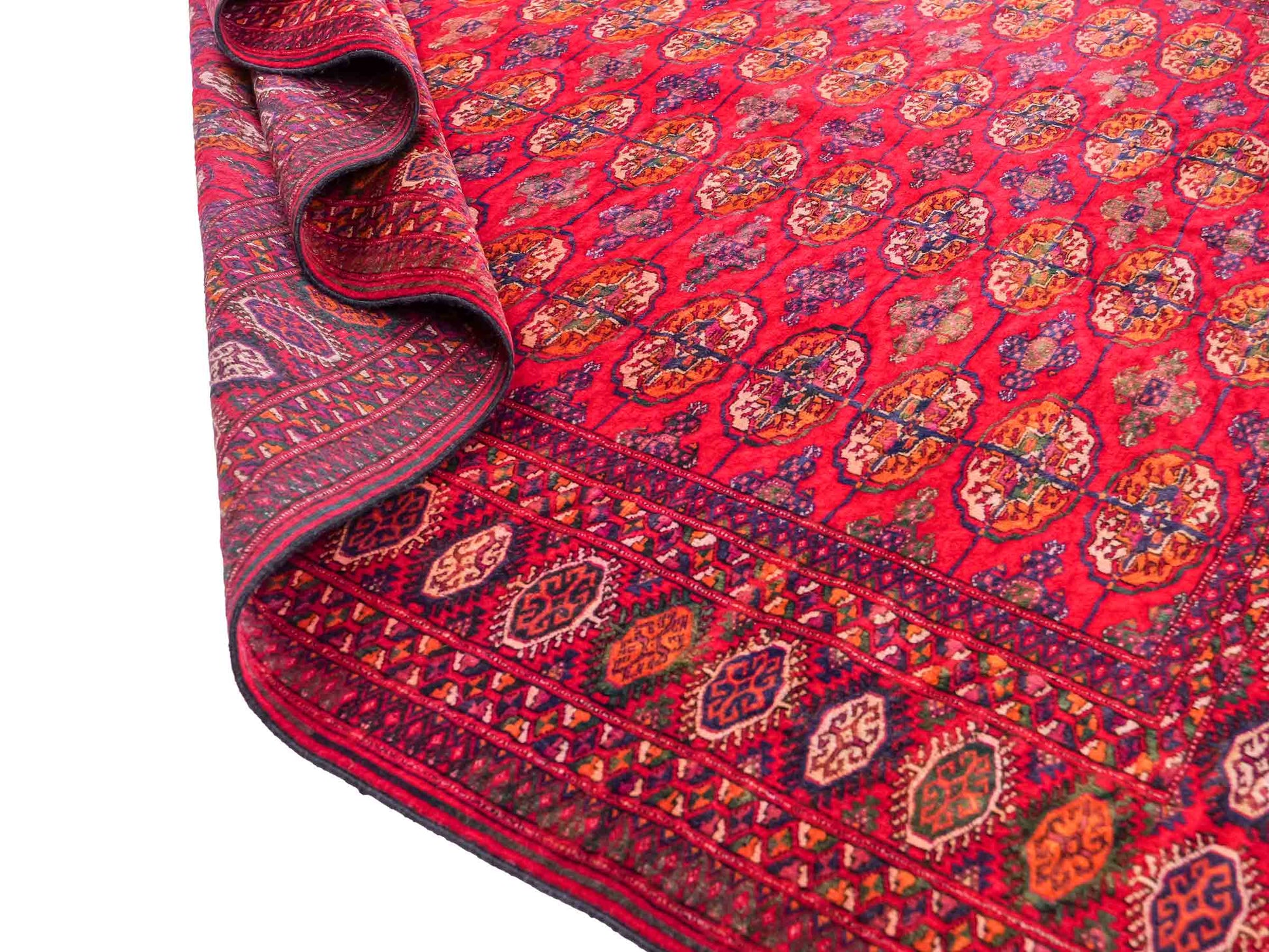 Handgeknüpfter, kaukasischer Orientteppich aus Wolle von Khademi. Größe: 180 x 155 cm. Farbe: Rot. Verkauf durch JUPITER Intl.