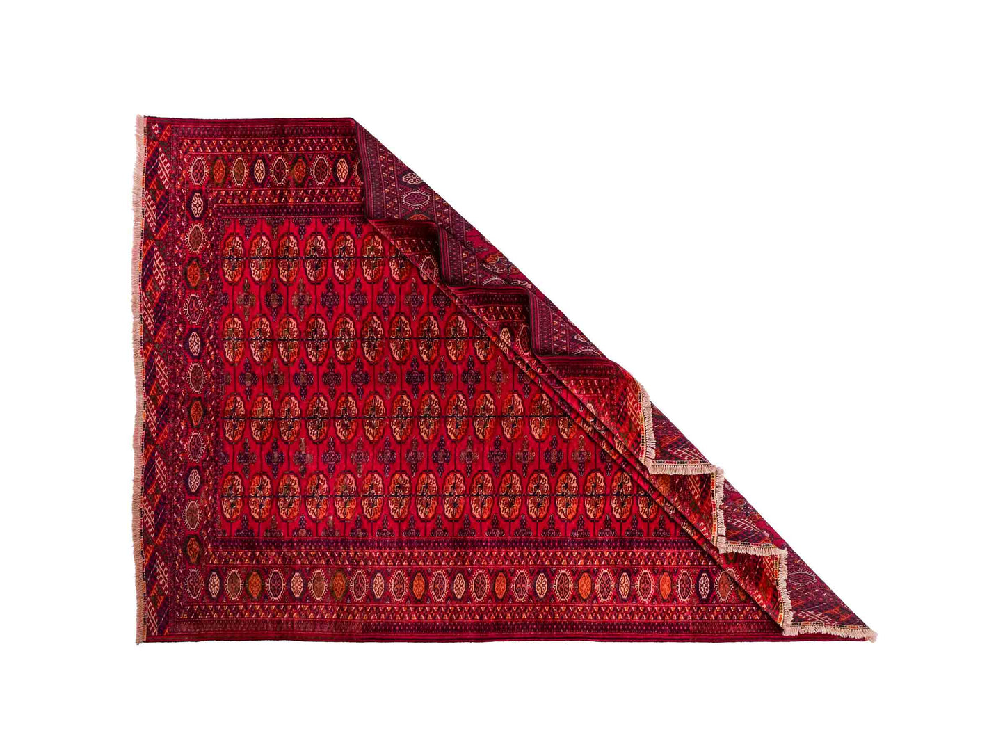 Handgeknüpfter, kaukasischer Orientteppich aus Wolle von Khademi. Größe: 180 x 155 cm. Farbe: Rot. Verkauf durch JUPITER Intl.