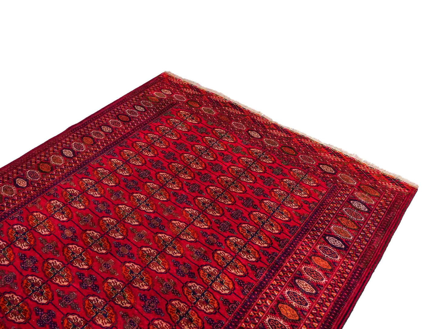 Handgeknüpfter, kaukasischer Orientteppich aus Wolle von Khademi. Größe: 180 x 155 cm. Farbe: Rot. Verkauf durch JUPITER Intl.