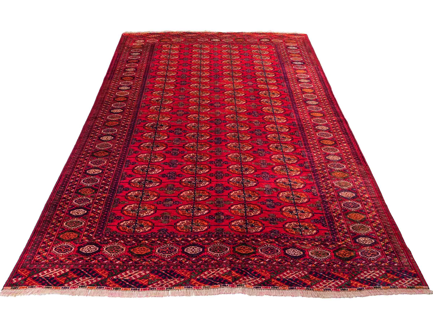 Handgeknüpfter, kaukasischer Orientteppich aus Wolle von Khademi. Größe: 180 x 155 cm. Farbe: Rot. Verkauf durch JUPITER Intl.