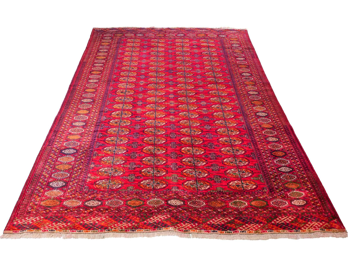 Handgeknüpfter, kaukasischer Orientteppich aus Wolle von Khademi. Größe: 180 x 155 cm. Farbe: Rot. Verkauf durch JUPITER Intl.