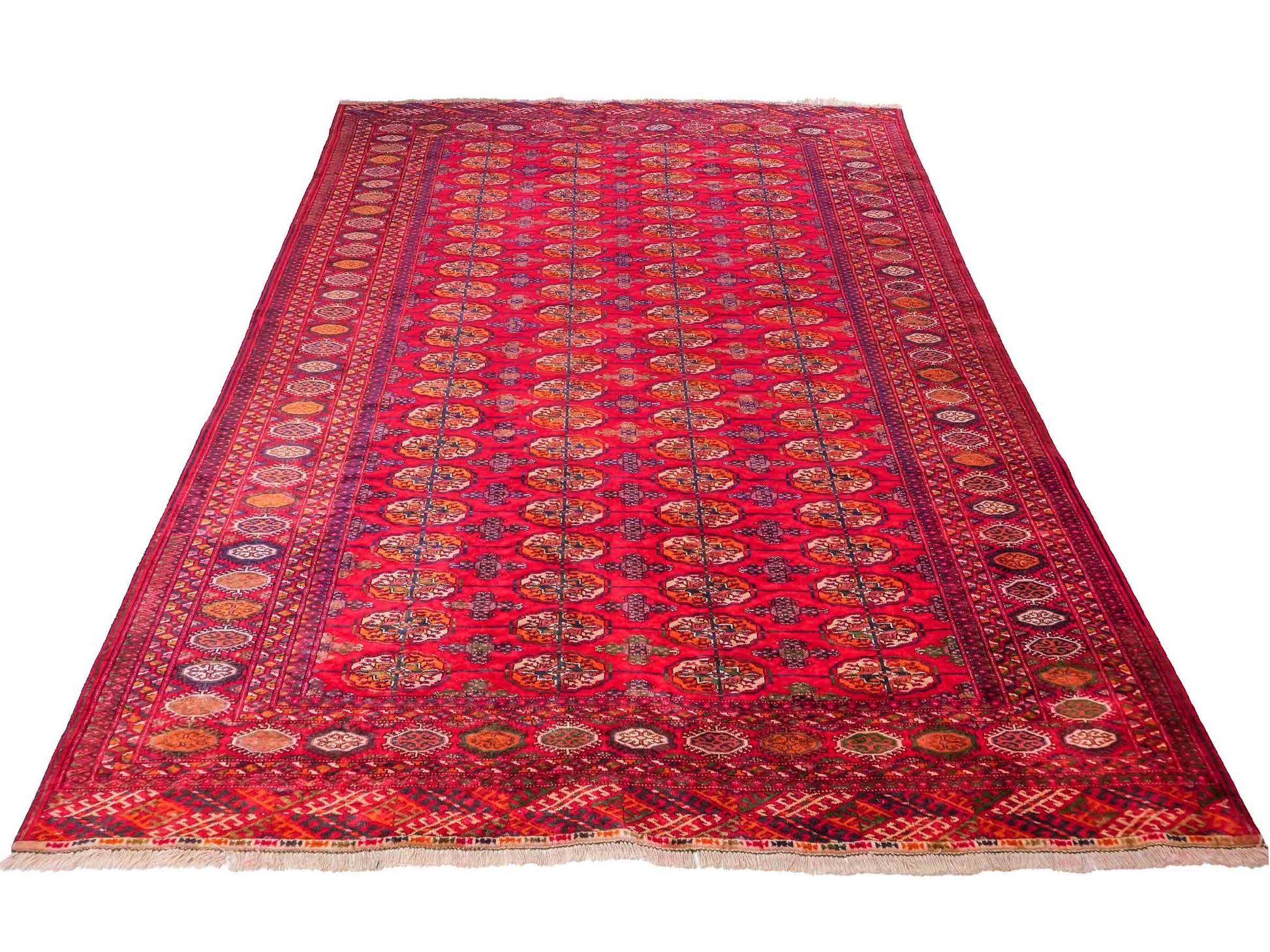 Handgeknüpfter, kaukasischer Orientteppich aus Wolle von Khademi. Größe: 180 x 155 cm. Farbe: Rot. Verkauf durch JUPITER Intl.
