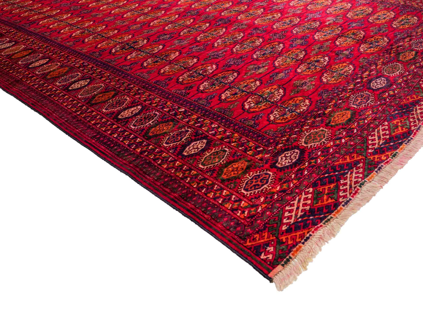 Handgeknüpfter, kaukasischer Orientteppich aus Wolle von Khademi. Größe: 180 x 155 cm. Farbe: Rot. Verkauf durch JUPITER Intl.