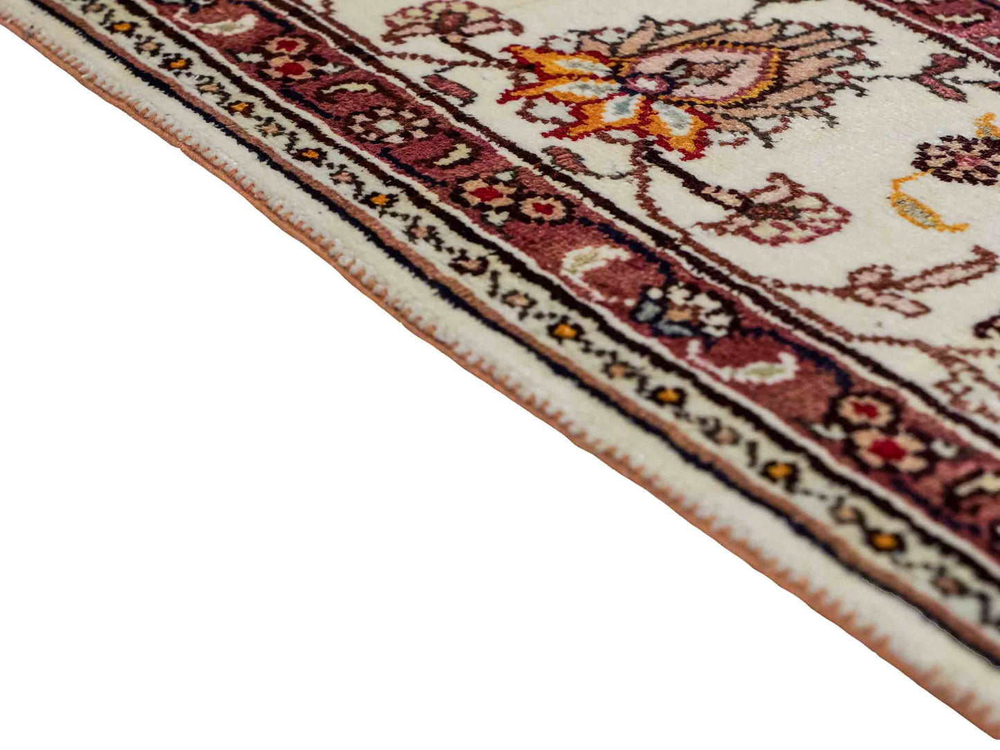 Feiner, handgefknüpfter, chinesischer Orientteppich mit Nain Design aus Kunstseide, blau, creme, weiß. 247x155 cm. Verkauf durch Jupiter Intl.