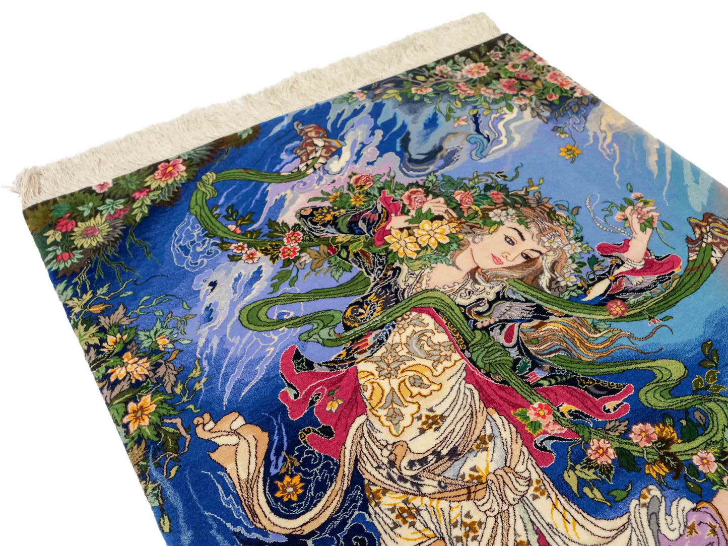 Sehr feiner, handgeknüpfter Khademi Orientteppich mit Täbriz Design aus Wolle mit Seide. Unikat. 93x63 cm. Vertrieb durch Jupiter Intl.