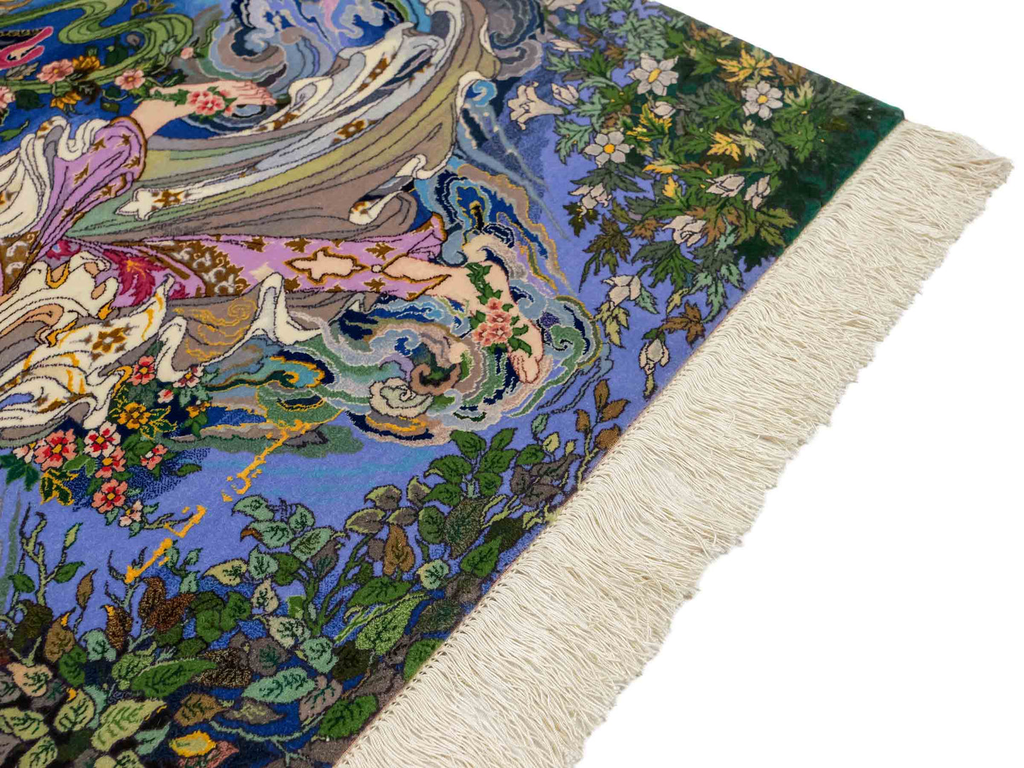Sehr feiner, handgeknüpfter Khademi Orientteppich mit Täbriz Design aus Wolle mit Seide. Unikat. 93x63 cm. Vertrieb durch Jupiter Intl.
