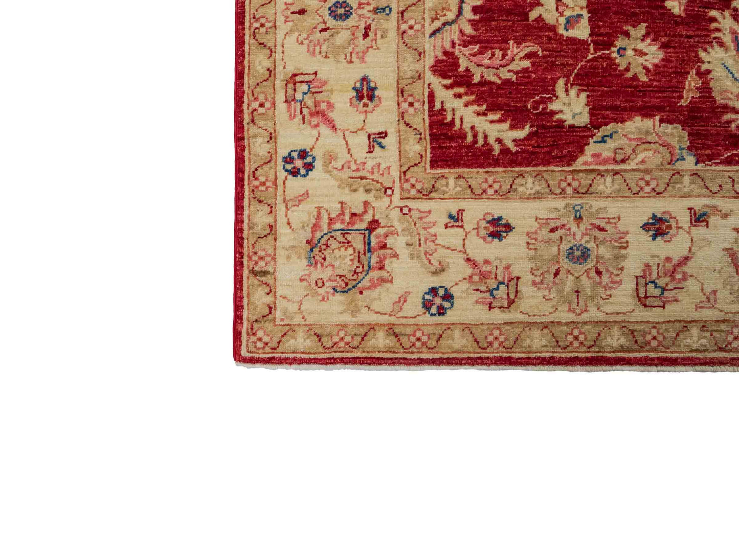 Feiner, handgeknüpfter Ziegler Farahan Chobi Orientteppich aus reiner Wolle mit Allover-Muster von Khademi. Größe: 197 x 154 cm. Farbe: Rot, gold. RB3-1882. Ursprung: Afghanistan. Verkauf durch JUPITER Intl.