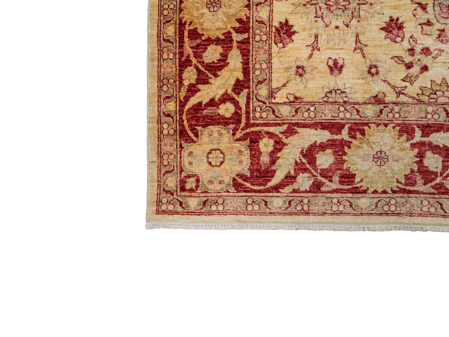 Feiner, handgeknüpfter Ziegler Farahan Chobi Orientteppich aus reiner Wolle mit Allover-Muster von Khademi. Größe: 301 x 202 cm. Farbe: Beige, gold, rot. RB3-433A. Ursprung: Afghanistan. Verkauf durch JUPITER Intl.