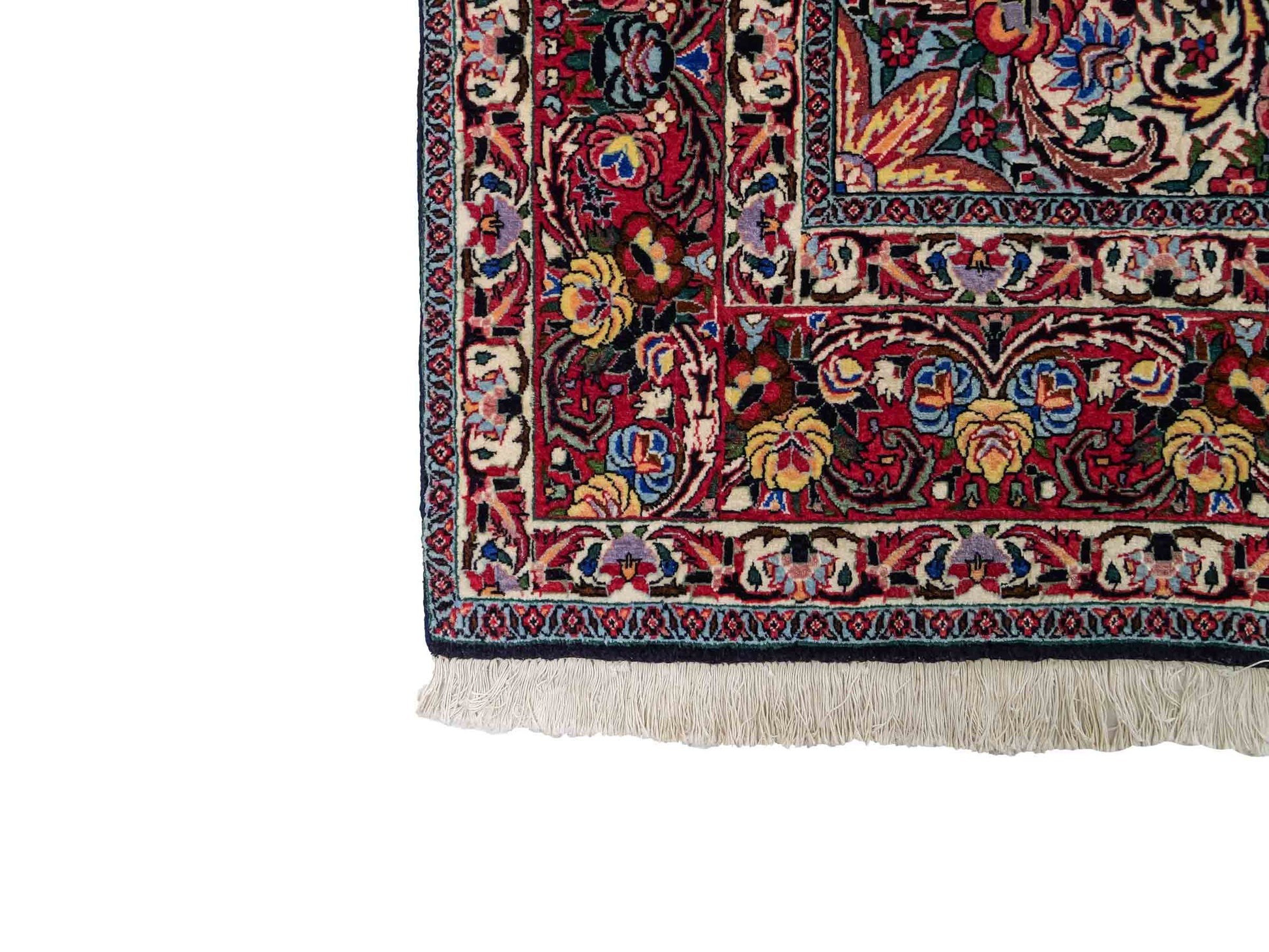 Sehr feiner, handgeknüpfter Bidjar Perserteppich von Khademi. Farbe: Schwarz, blau, rot. Größe: 3,07 x 2,03 m. Vertrieb durch JUPITER Intl.