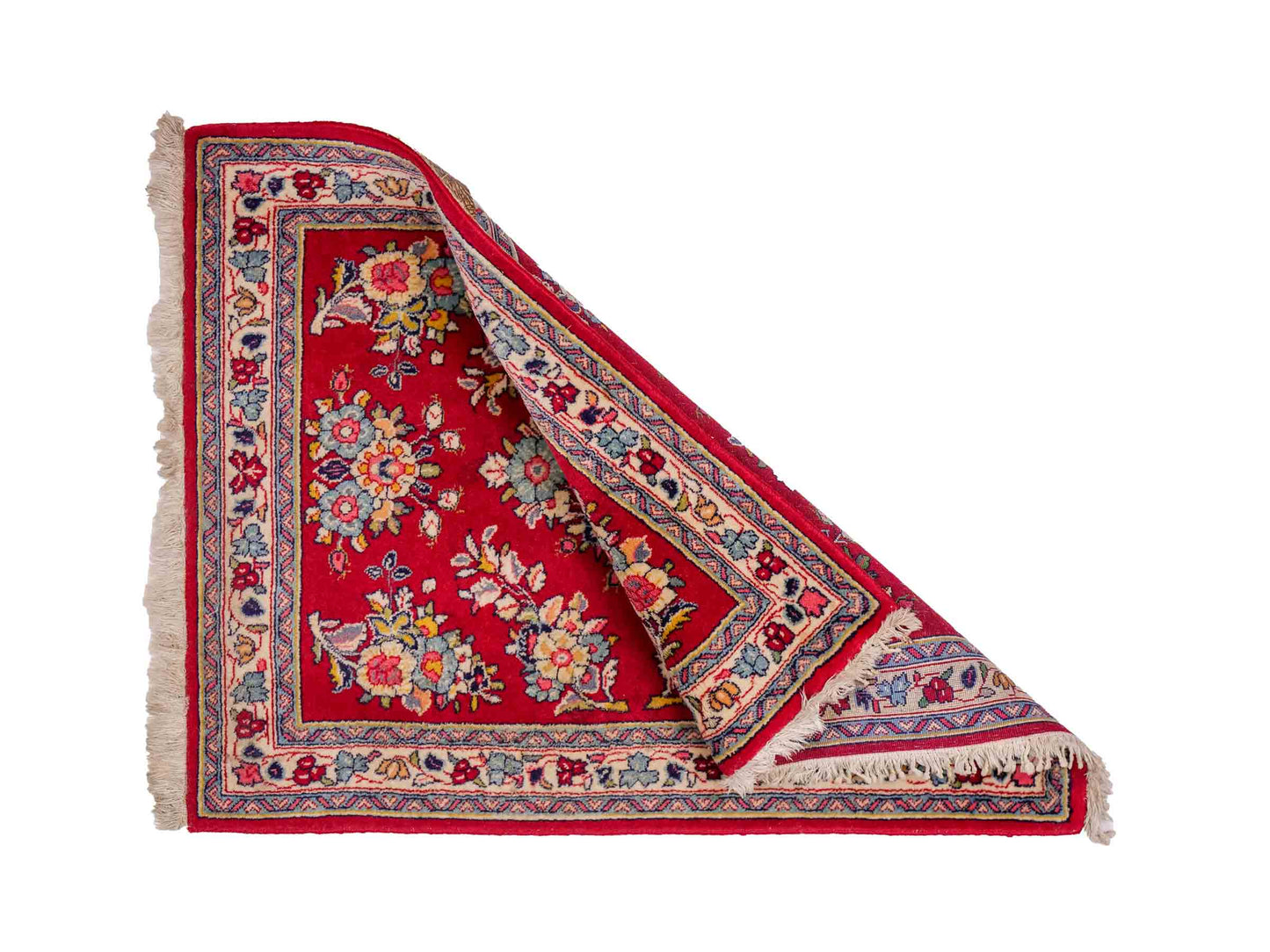 Feiner, handgeknüpfter Sarough Perserteppich aus Wolle von Khademi, rot. 0,84 x 0,69 m. Vertrieb durch JUPITER Intl.
