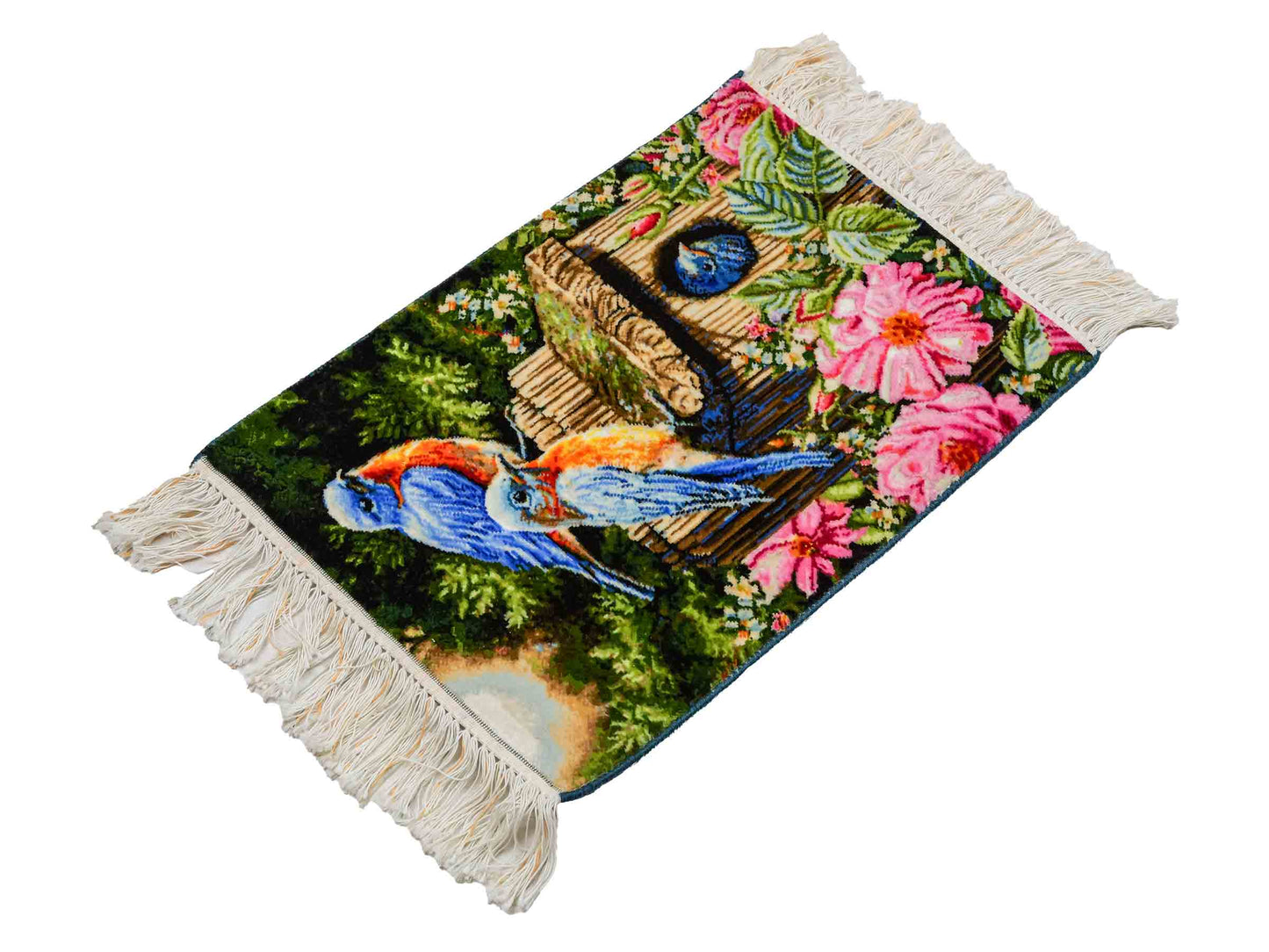 Sehr feiner, handgeknüpfter Täbriz Art 50 Raj Perserteppich aus Wolle mit Seide von Khademi. Farbe: Bunt. Größe: 50 x 37 cm. Vertrieb durch JUPITER Intl.