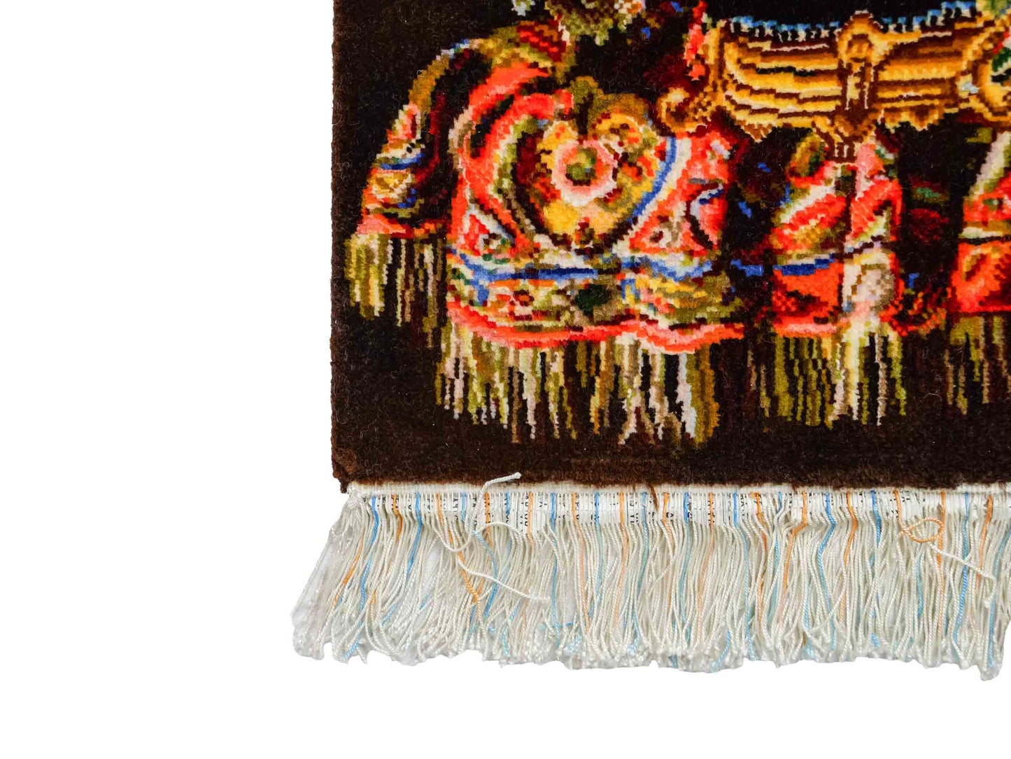 Sehr feiner, handgeknüpfter Täbriz Art 50 Raj Perserteppich aus Wolle mit Seide von Khademi. Farbe: Bunt. Größe: 67 x 37 cm. Vertrieb durch JUPITER Intl.