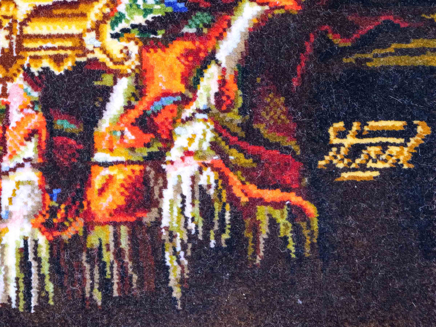 Sehr feiner, handgeknüpfter Täbriz Art 50 Raj Perserteppich aus Wolle mit Seide von Khademi. Farbe: Bunt. Größe: 67 x 37 cm. Vertrieb durch JUPITER Intl.