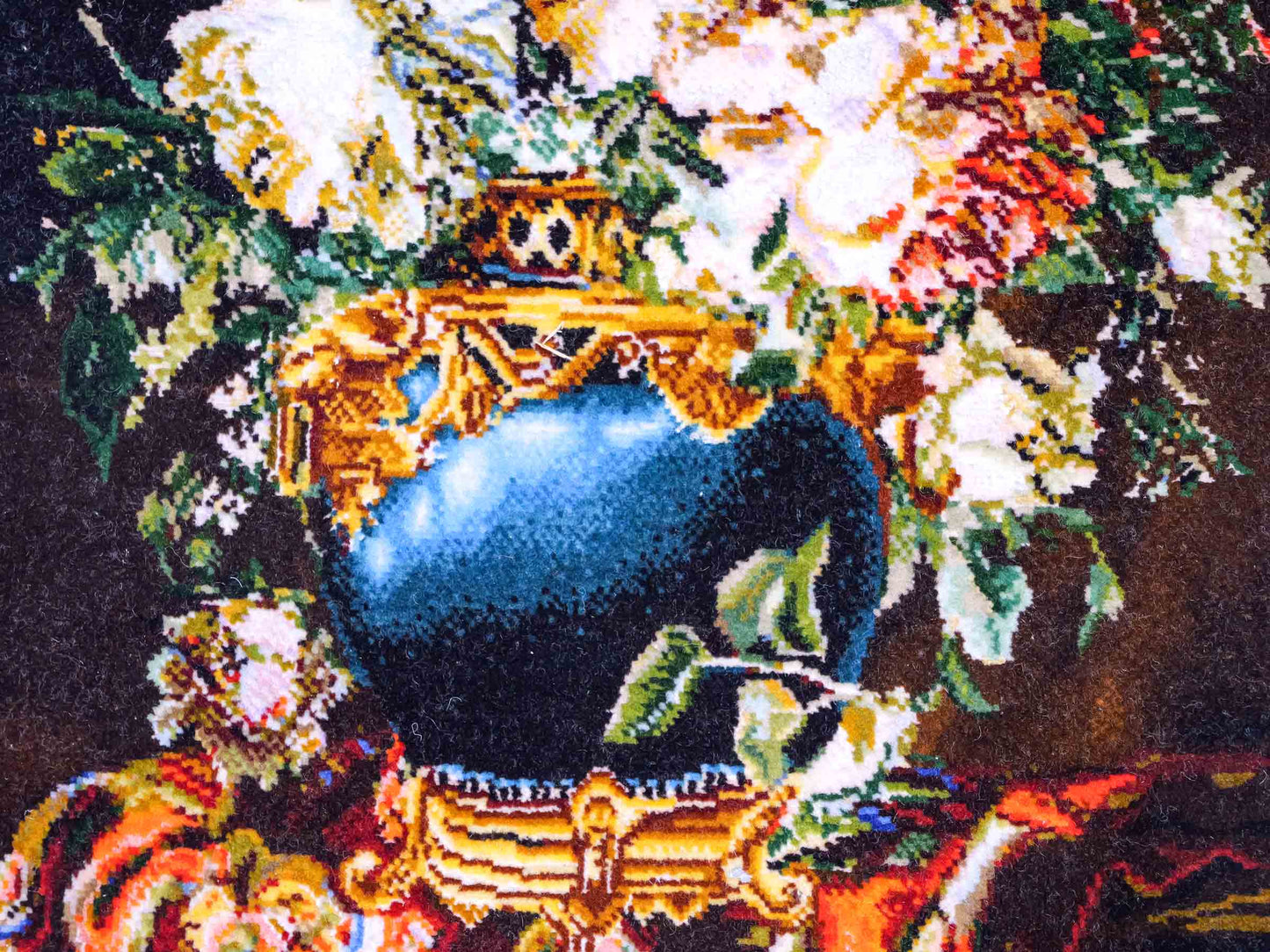 Sehr feiner, handgeknüpfter Täbriz Art 50 Raj Perserteppich aus Wolle mit Seide von Khademi. Farbe: Bunt. Größe: 67 x 37 cm. Vertrieb durch JUPITER Intl.