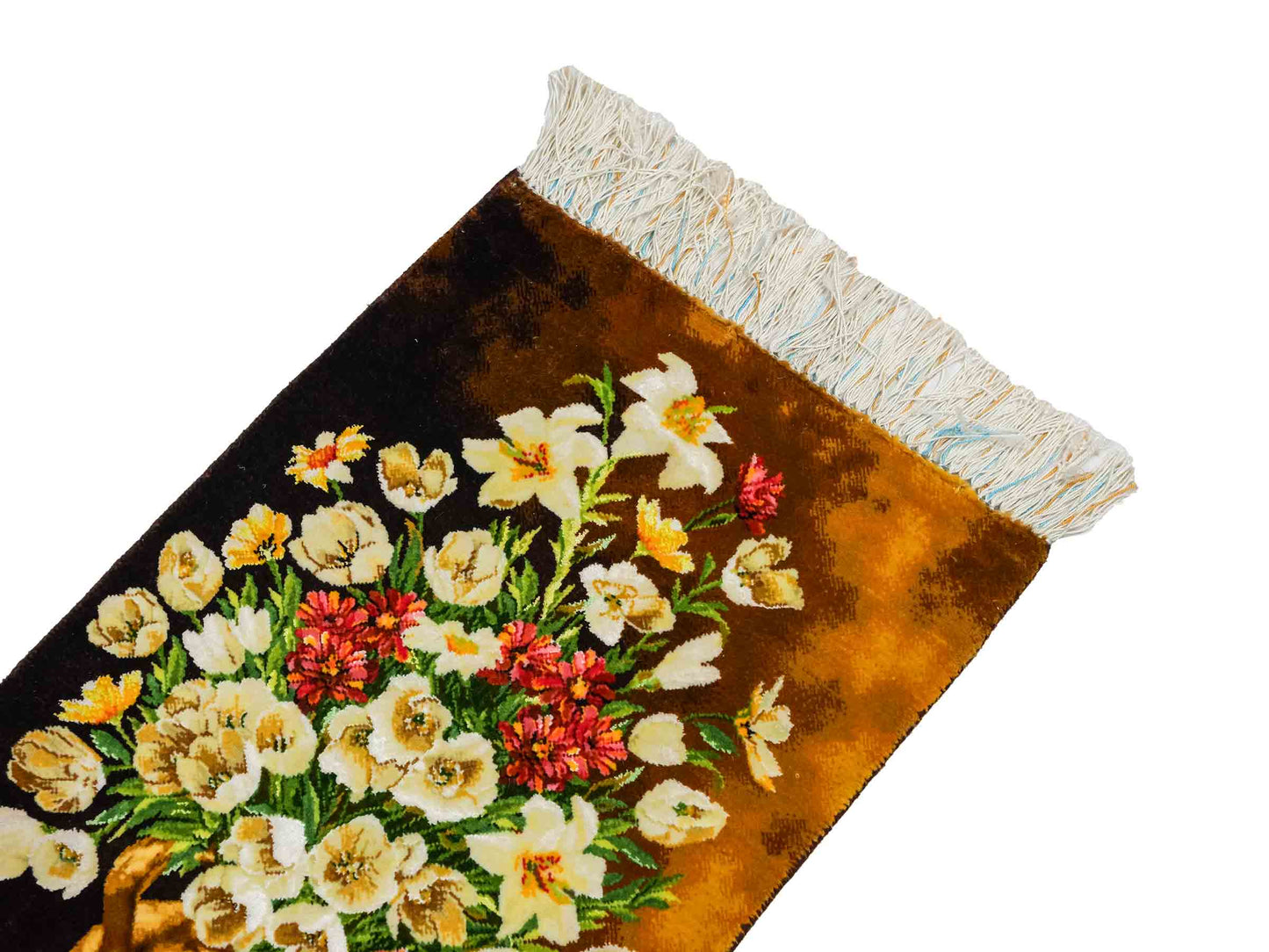 Sehr feiner, handgeknüpfter Täbriz Art 50 Raj Perserteppich aus Wolle mit Seide von Khademi. Farbe: Bunt. Größe: 69 x 40 cm. Vertrieb durch JUPITER Intl.