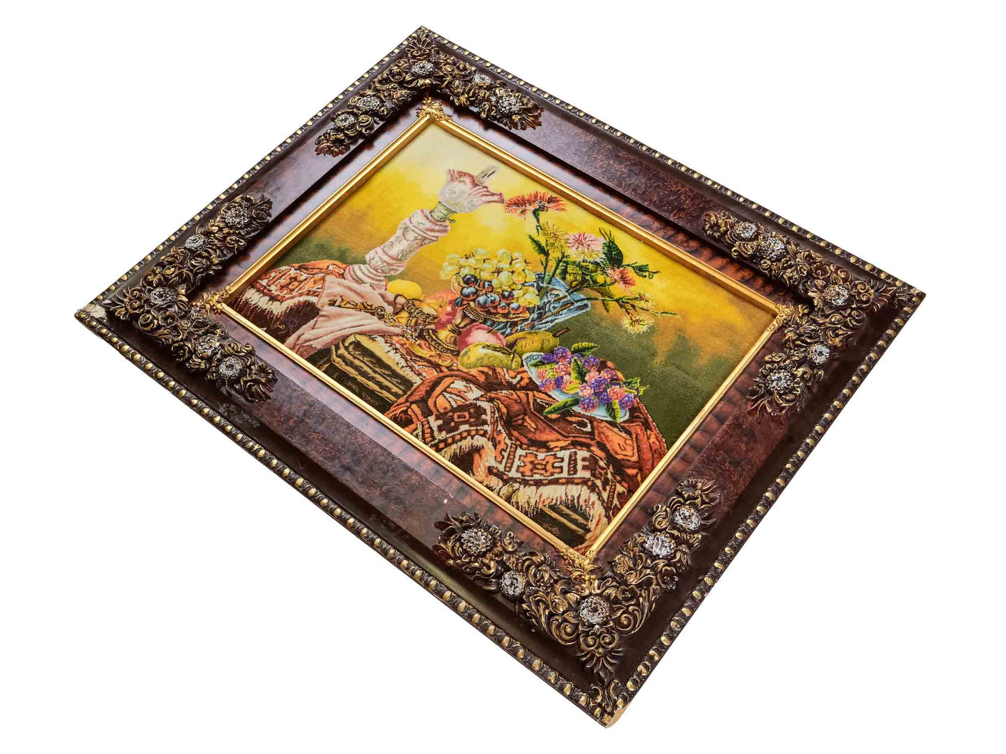 Sehr feiner, handgeknüpfter Täbriz Art 50 Raj Perserteppich aus Wolle mit Seide von Khademi. Farbe: Bunt. Größe: 70 x 49 cm. Vertrieb durch JUPITER Intl.