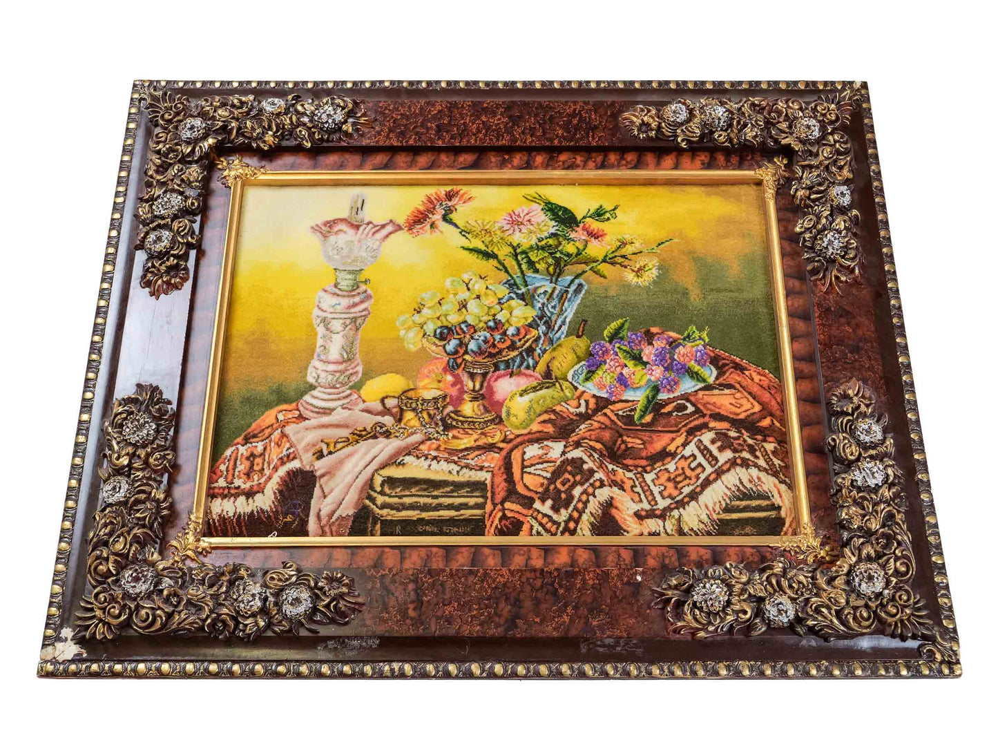 Sehr feiner, handgeknüpfter Täbriz Art 50 Raj Perserteppich aus Wolle mit Seide von Khademi. Farbe: Bunt. Größe: 70 x 49 cm. Vertrieb durch JUPITER Intl.