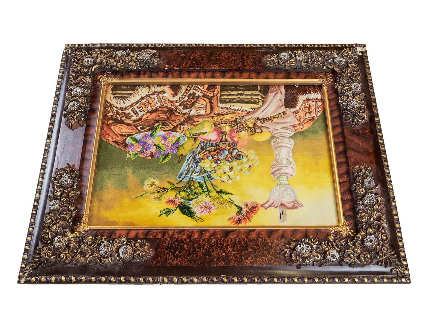 Sehr feiner, handgeknüpfter Täbriz Art 50 Raj Perserteppich aus Wolle mit Seide von Khademi. Farbe: Bunt. Größe: 70 x 49 cm. Vertrieb durch JUPITER Intl.