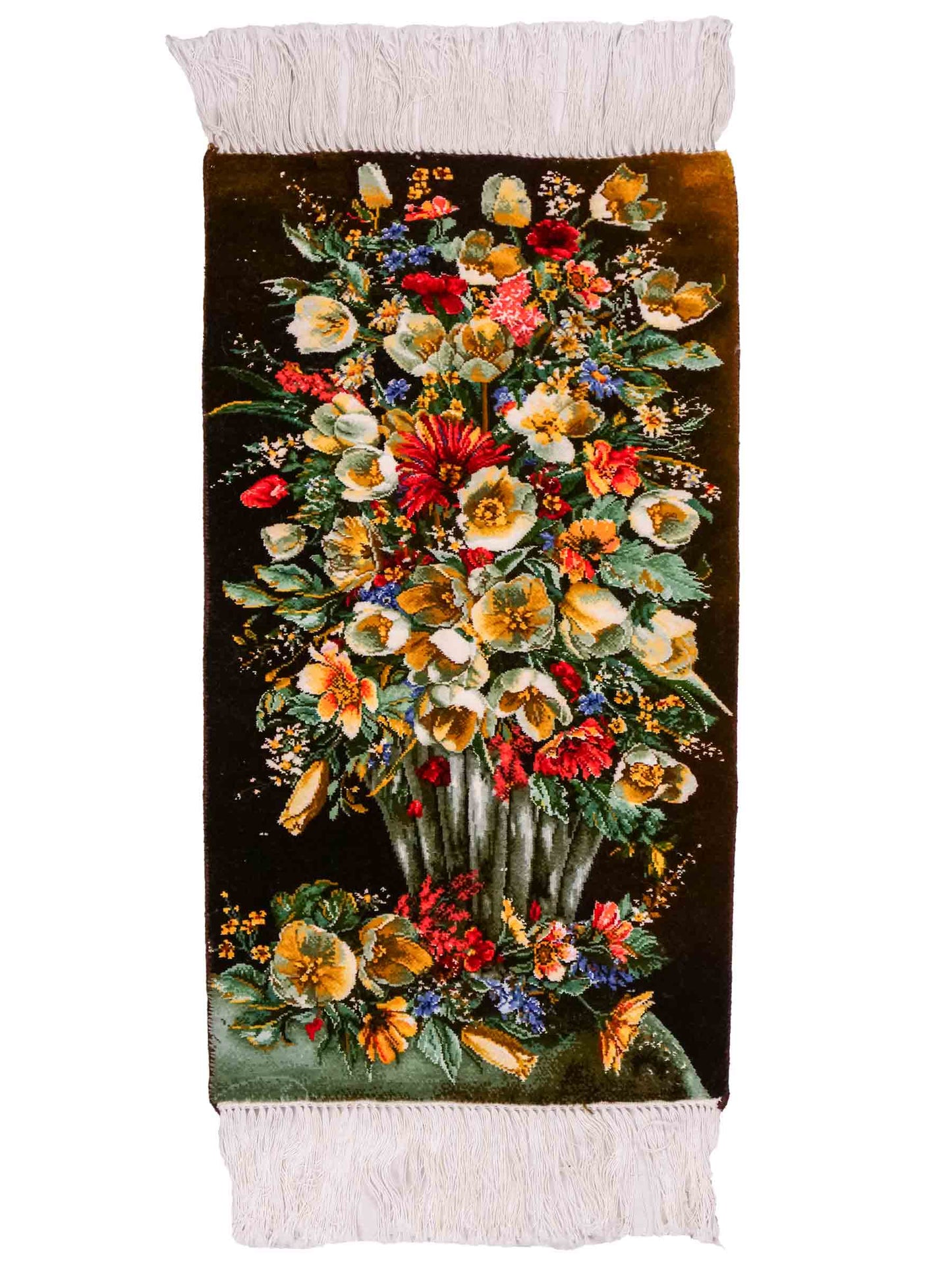 Sehr feiner, handgeknüpfter Täbriz Art 50 Raj Perserteppich aus Wolle mit Seide von Khademi. Farbe: Bunt. Größe: 72 x 43 cm. Vertrieb durch JUPITER Intl.