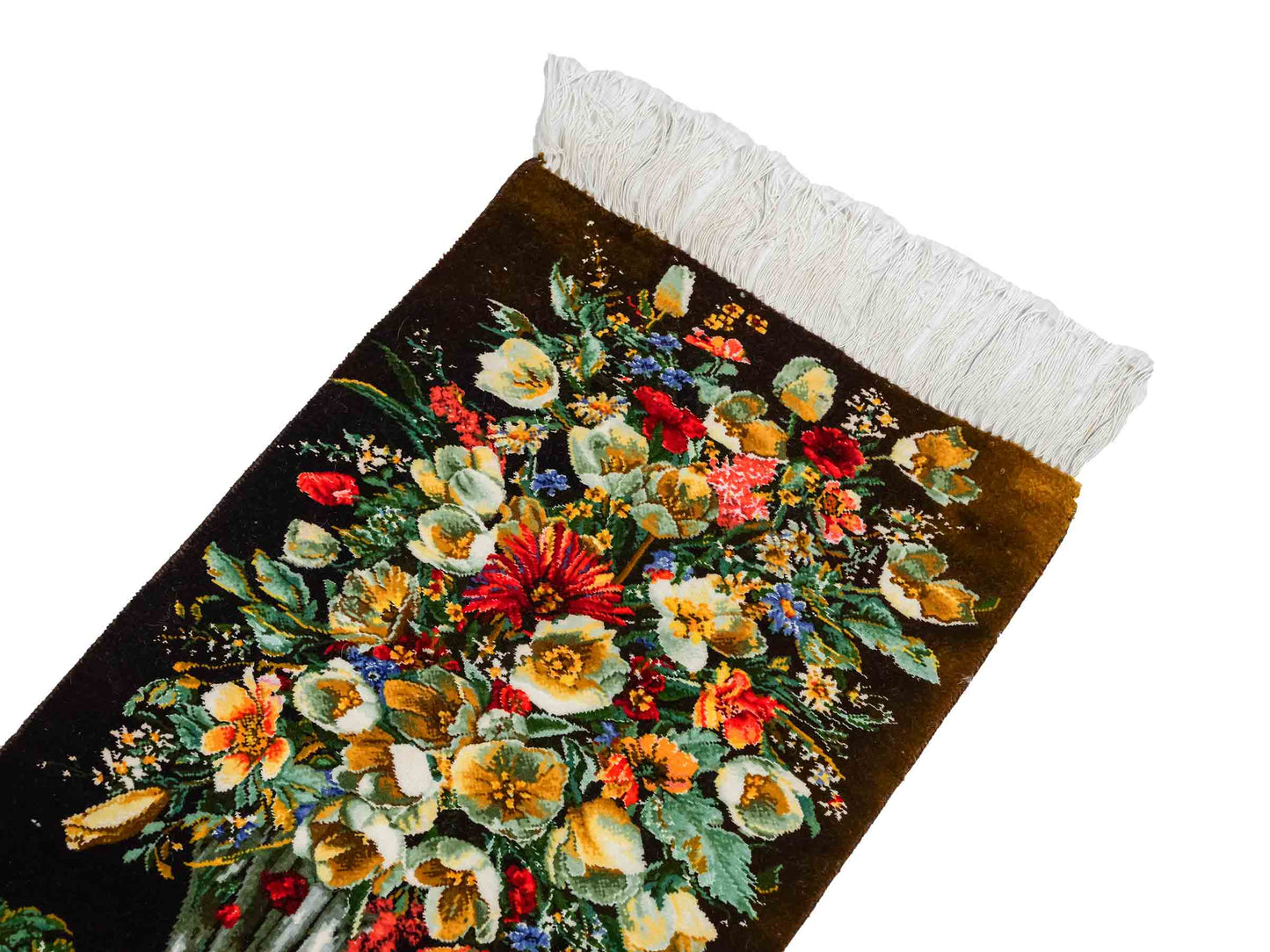 Sehr feiner, handgeknüpfter Täbriz Art 50 Raj Perserteppich aus Wolle mit Seide von Khademi. Farbe: Bunt. Größe: 72 x 43 cm. Vertrieb durch JUPITER Intl.
