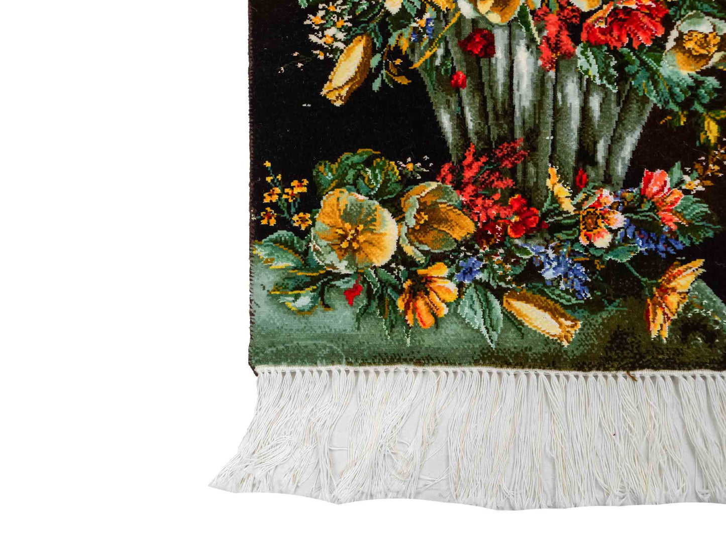 Sehr feiner, handgeknüpfter Täbriz Art 50 Raj Perserteppich aus Wolle mit Seide von Khademi. Farbe: Bunt. Größe: 72 x 43 cm. Vertrieb durch JUPITER Intl.
