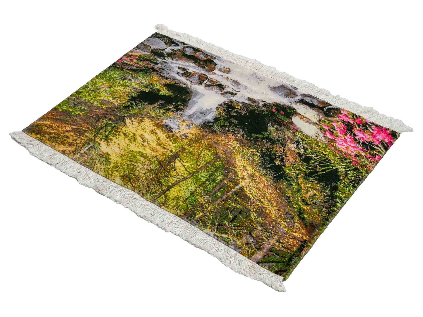 Sehr feiner, handgeknüpfter Täbriz Art 50 Raj Perserteppich aus Wolle mit Seide von Khademi. Farbe: Bunt. Größe: 80 x 55 cm. Vertrieb durch JUPITER Intl.
