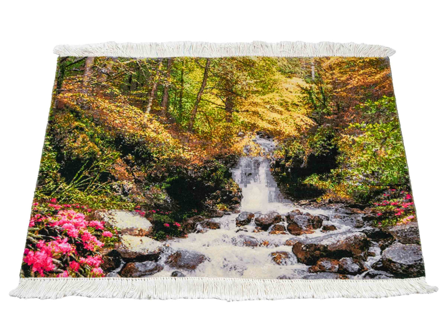 Sehr feiner, handgeknüpfter Täbriz Art 50 Raj Perserteppich aus Wolle mit Seide von Khademi. Farbe: Bunt. Größe: 80 x 55 cm. Vertrieb durch JUPITER Intl.