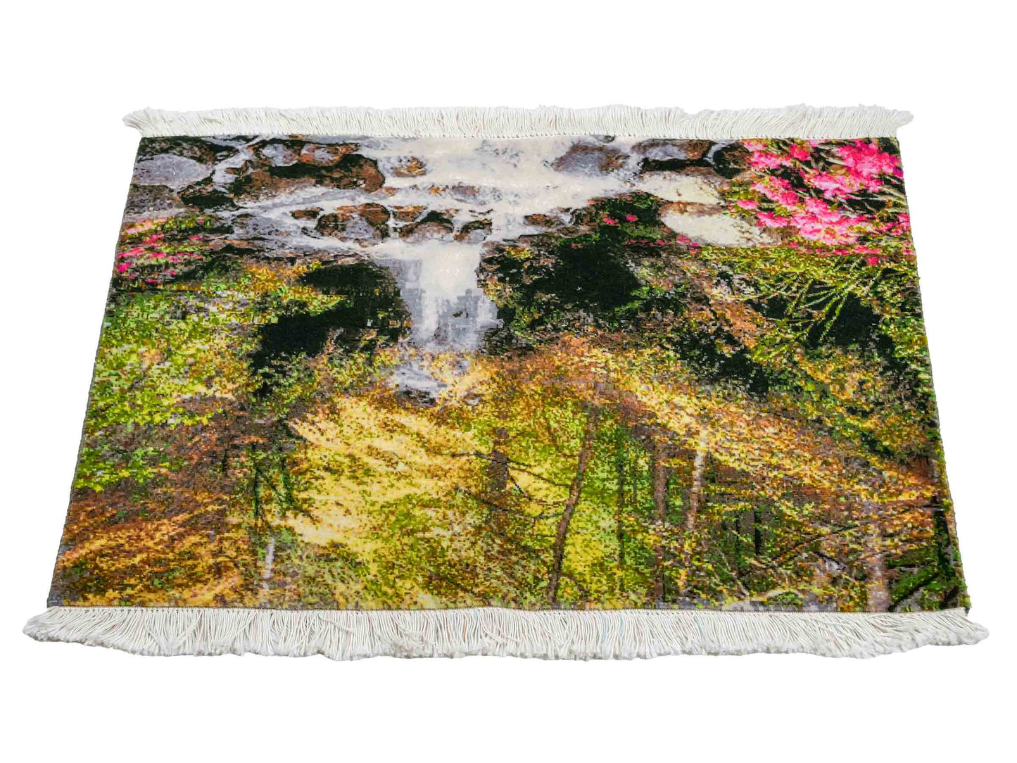 Sehr feiner, handgeknüpfter Täbriz Art 50 Raj Perserteppich aus Wolle mit Seide von Khademi. Farbe: Bunt. Größe: 80 x 55 cm. Vertrieb durch JUPITER Intl.