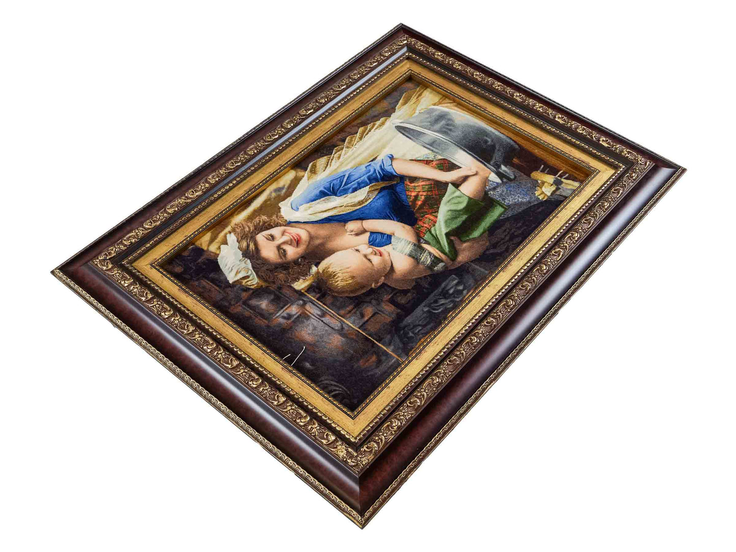 Sehr feiner, handgeknüpfter Täbriz Art 50 Raj Perserteppich aus Wolle mit Seide von Khademi. Farbe: Bunt. Größe: 81 x 59 cm / 95 x 77 cm. Vertrieb durch JUPITER Intl.