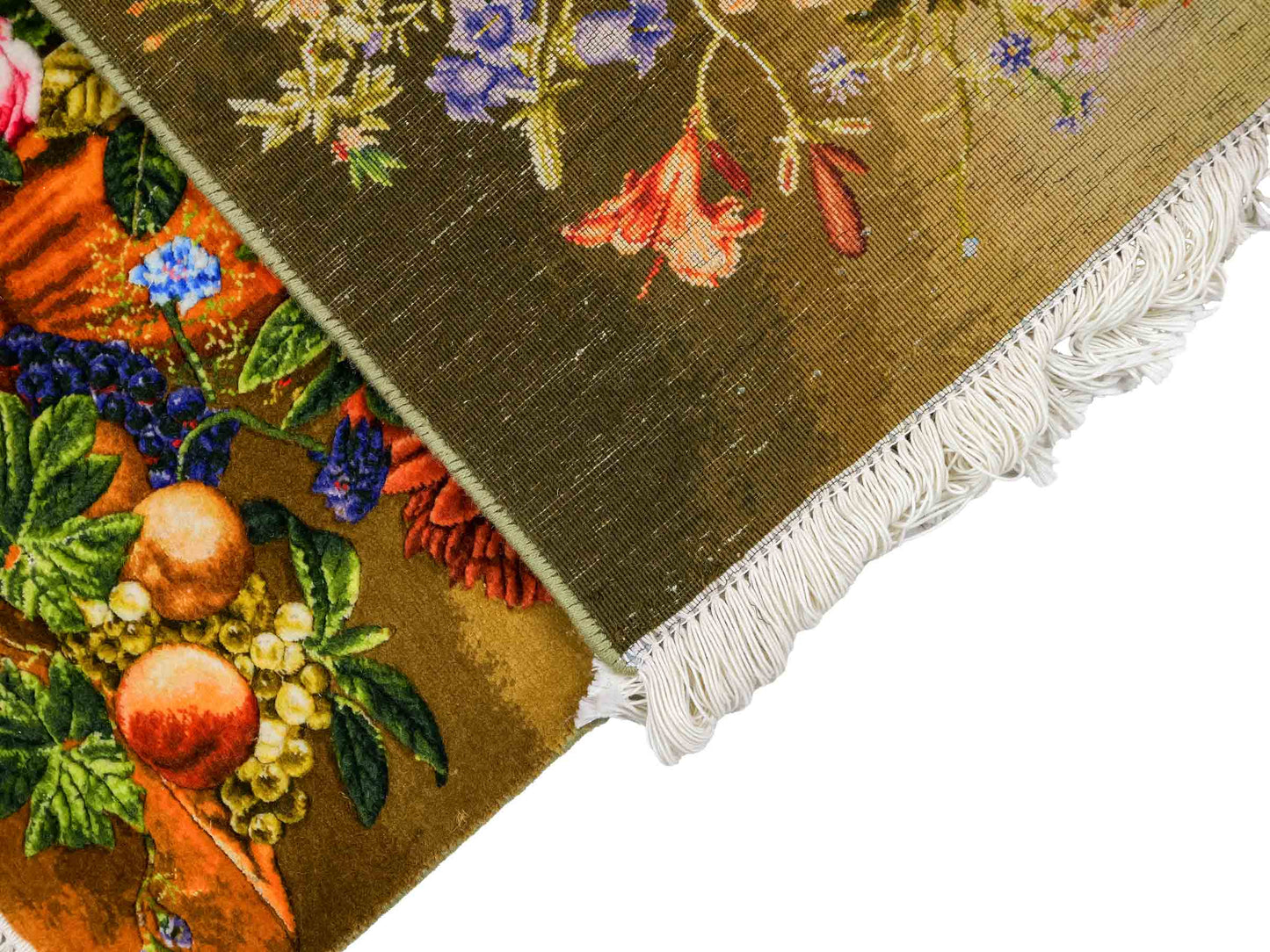 Sehr feiner, handgeknüpfter Täbriz Art 50 Raj Perserteppich aus Wolle mit Seide von Khademi. Farbe: Bunt. Größe: 84 x 61 cm. Vertrieb durch JUPITER Intl.