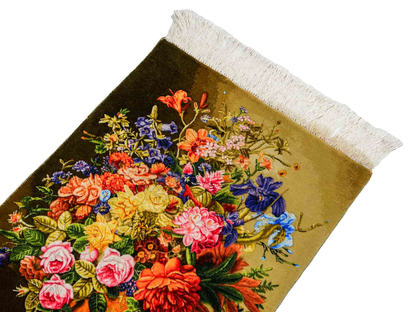 Sehr feiner, handgeknüpfter Täbriz Art 50 Raj Perserteppich aus Wolle mit Seide von Khademi. Farbe: Bunt. Größe: 84 x 61 cm. Vertrieb durch JUPITER Intl.