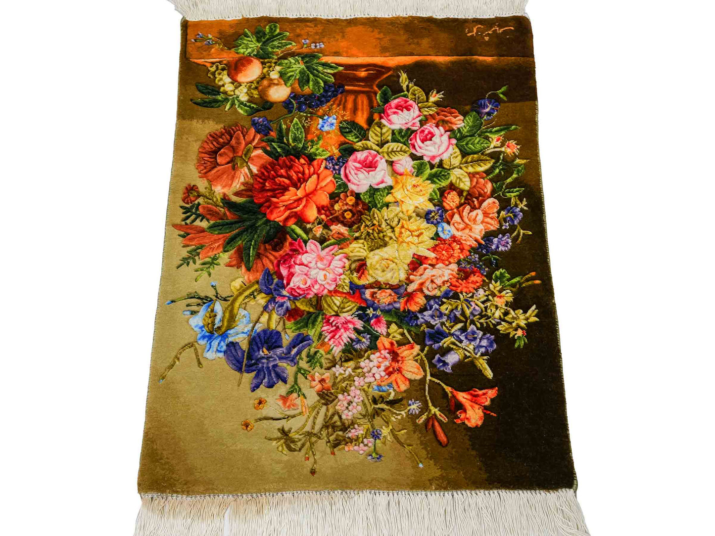 Sehr feiner, handgeknüpfter Täbriz Art 50 Raj Perserteppich aus Wolle mit Seide von Khademi. Farbe: Bunt. Größe: 84 x 61 cm. Vertrieb durch JUPITER Intl.