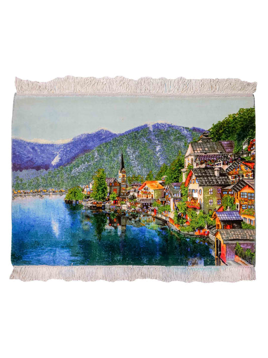 Sehr feiner, handgeknüpfter Täbriz Art 50 Raj Perserteppich aus Wolle mit Seide von Khademi. Farbe: Bunt. Größe: 95 x 62 cm. Vertrieb durch JUPITER Intl.