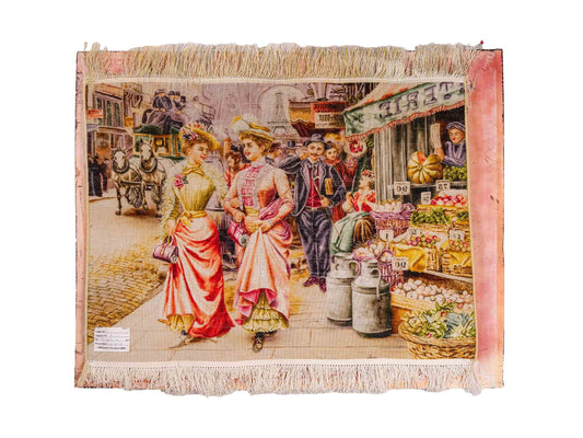 Sehr feiner, handgeknüpfter Täbriz Art Perserteppich aus Wolle mit Seide von Khademi. Farbe: Bunt. Größe: 98 x 70 cm. Vertrieb durch JUPITER Intl.
