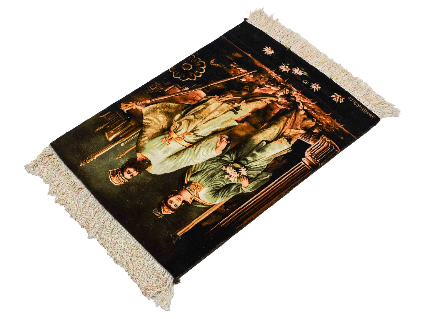 Sehr feiner, handgeknüpfter Täbriz Art 60 Raj Perserteppich aus Wolle mit Seide von Khademi. Farbe: Bunt. Größe: 70 x 49 cm. Vertrieb durch JUPITER Intl.
