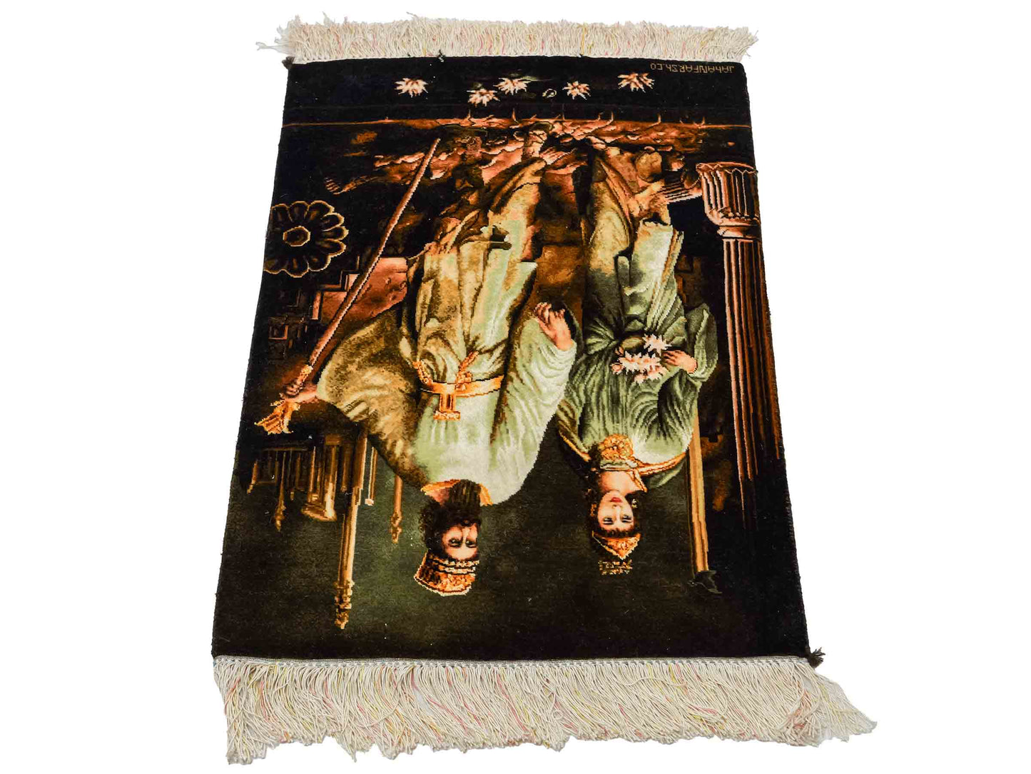 Sehr feiner, handgeknüpfter Täbriz Art 60 Raj Perserteppich aus Wolle mit Seide von Khademi. Farbe: Bunt. Größe: 70 x 49 cm. Vertrieb durch JUPITER Intl.