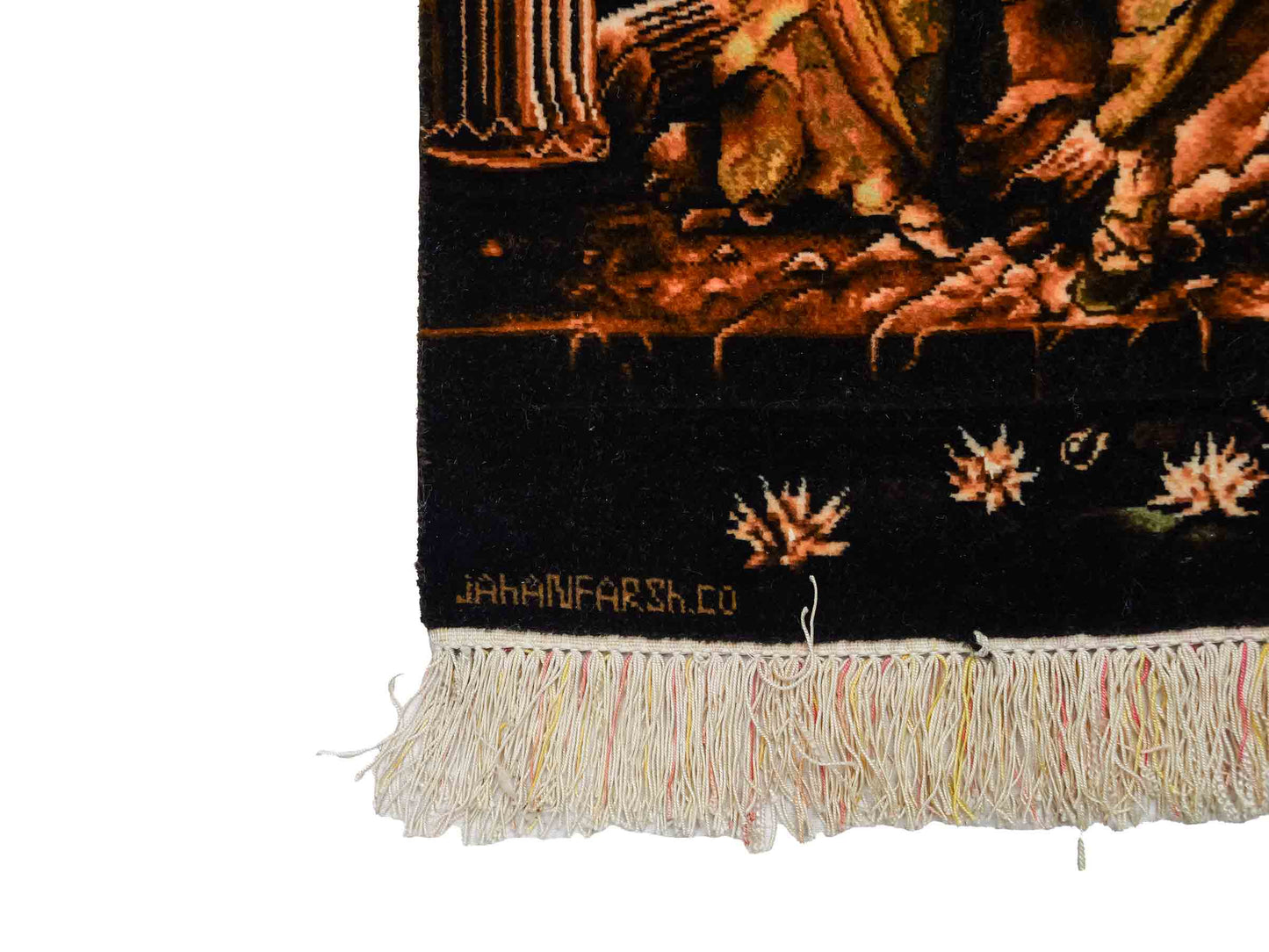 Sehr feiner, handgeknüpfter Täbriz Art 60 Raj Perserteppich aus Wolle mit Seide von Khademi. Farbe: Bunt. Größe: 70 x 49 cm. Vertrieb durch JUPITER Intl.
