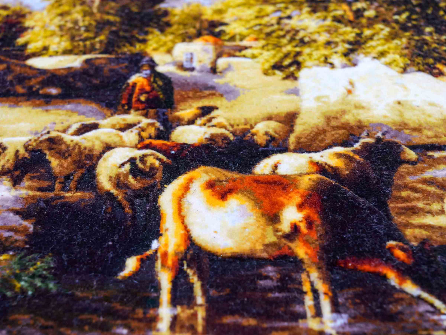 Sehr feiner, handgeknüpfter Täbriz Art 60 Raj Perserteppich aus Wolle mit Seide von Khademi. Farbe: Bunt. Größe: 72 x 50 cm. Vertrieb durch JUPITER Intl.