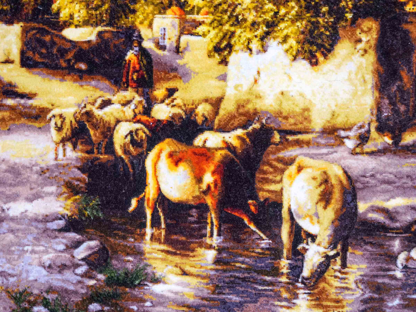 Sehr feiner, handgeknüpfter Täbriz Art 60 Raj Perserteppich aus Wolle mit Seide von Khademi. Farbe: Bunt. Größe: 72 x 50 cm. Vertrieb durch JUPITER Intl.