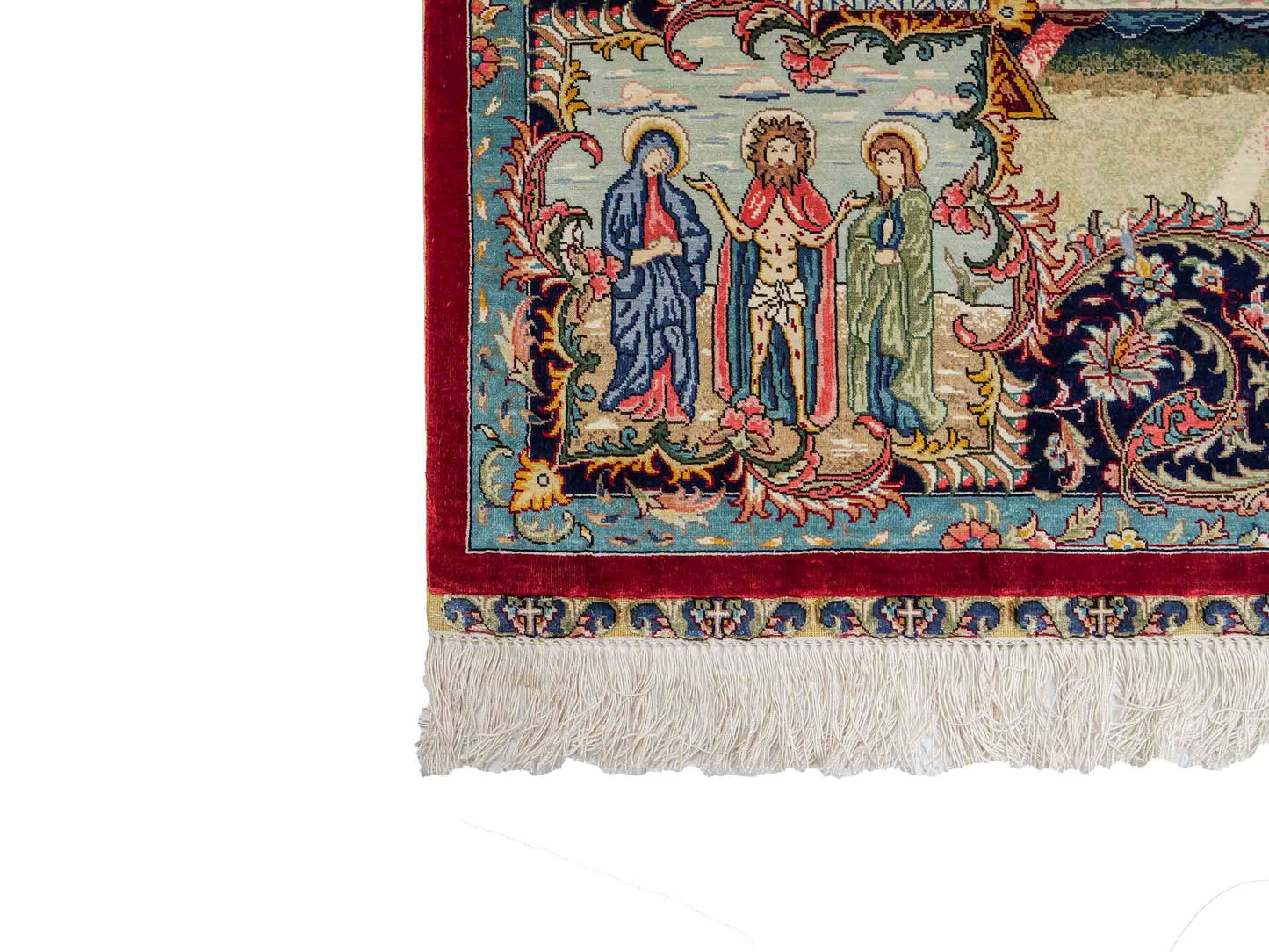 Sehr feiner, handgeknüpfter Khademi Ghom Orientteppich aus Seide, multicolor. 125x94 cm. Vertrieb durch Jupiter Intl.