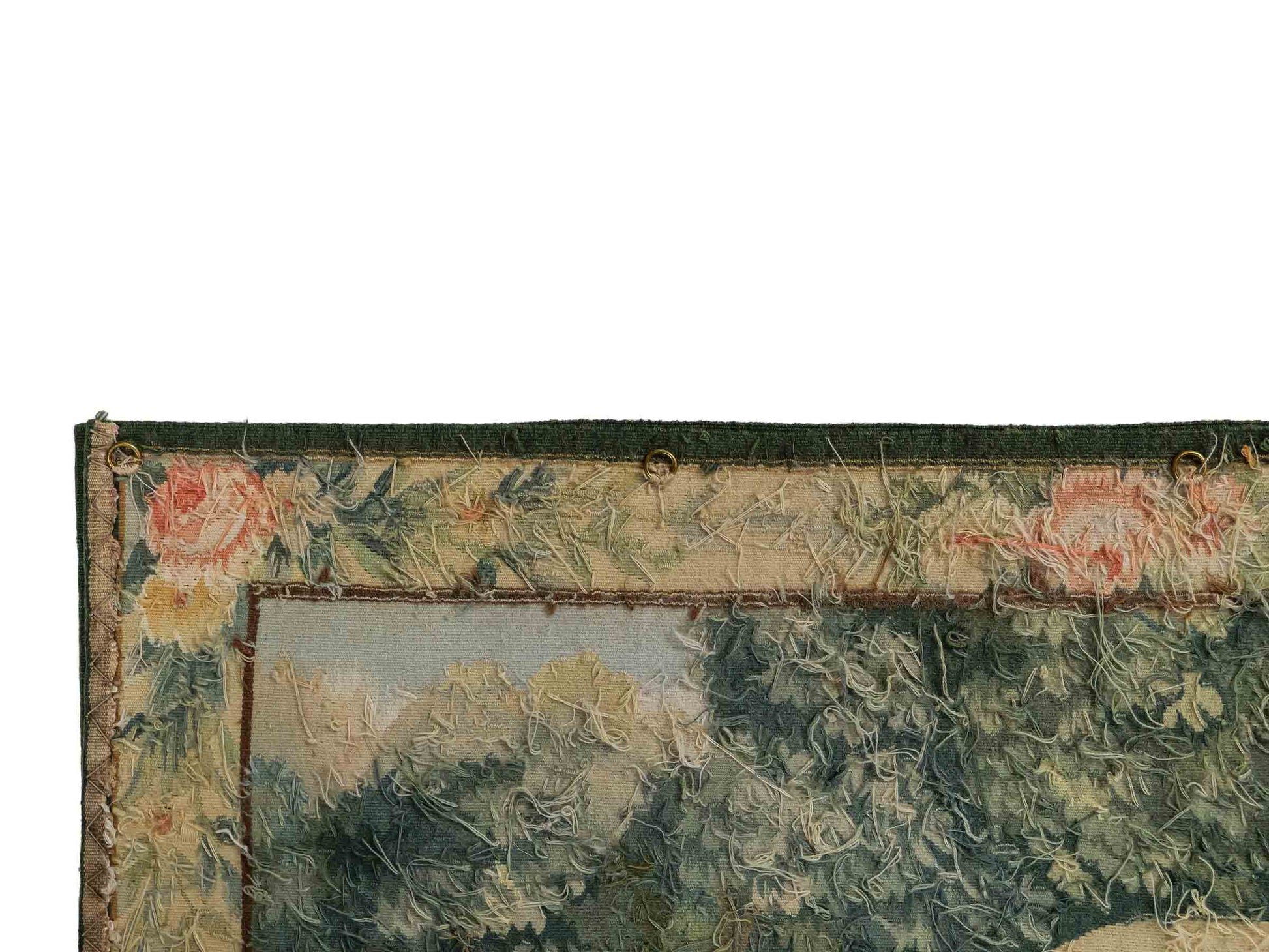 Handgefertigter, chinesischer Gobelin Wandteppich von Khademi aus Wolle, multicolor. 120x92 cm. Verkauf durch Jupiter Intl.