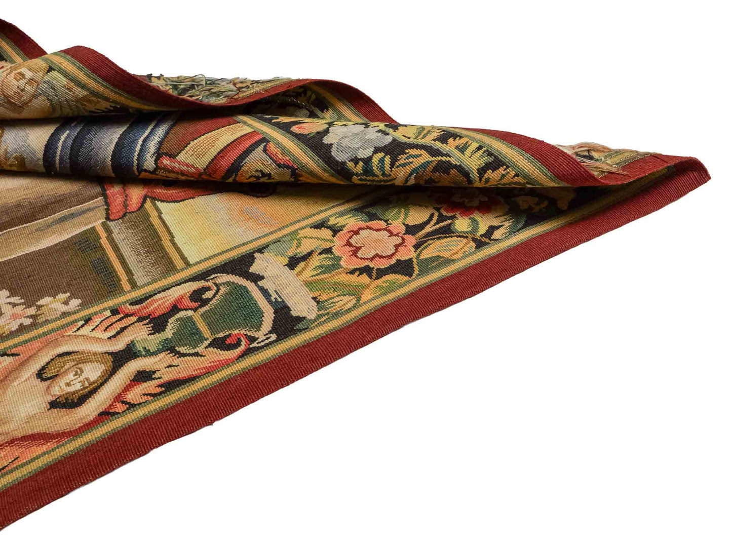 Handgefertigter, chinesischer Gobelin Wandteppich von Khademi aus Wolle, multicolor. 188x153 cm. Verkauf durch Jupiter Intl.