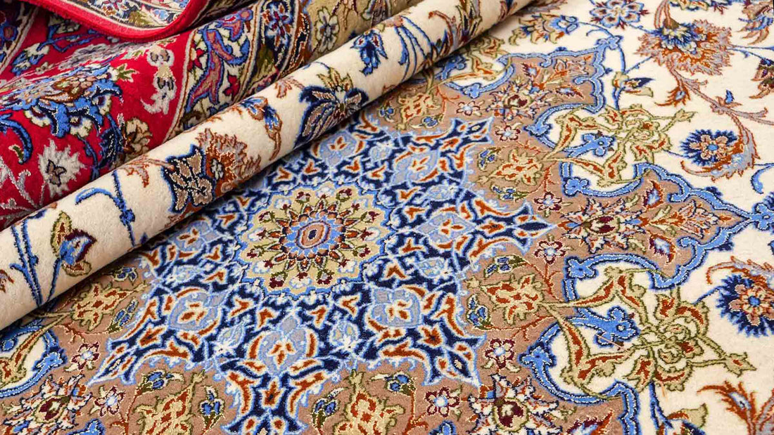 Ein handgeknüpfter Teppich mit Isfahan Design. © Daniel Khademi, JUPITER Intl.