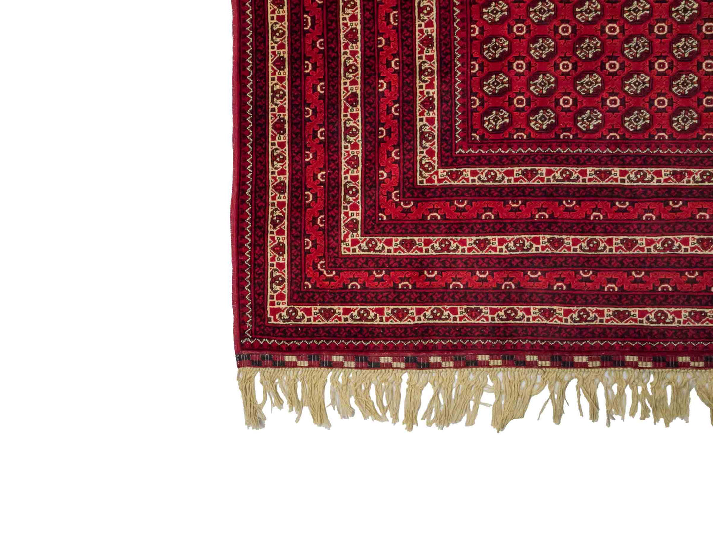 Handgeknüpfter Afghan Dolatabad Orientteppich von Khademi aus Wolle, rot. Klassisches Allover-Design. Traditionell von Hand geknüpft in Afghanistan. Größe: 290 cm x 206 cm. Teppichnummer: RB3-1060. Verkauf durch Jupiter Intl.