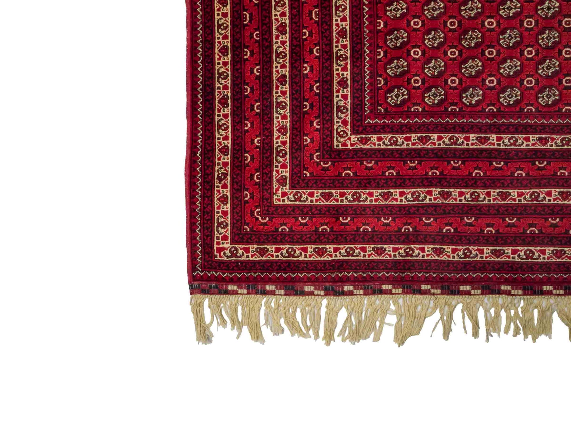 Handgeknüpfter Afghan Dolatabad Orientteppich von Khademi aus Wolle, rot. Klassisches Allover-Design. Traditionell von Hand geknüpft in Afghanistan. Größe: 290 cm x 206 cm. Teppichnummer: RB3-1060. Verkauf durch Jupiter Intl.